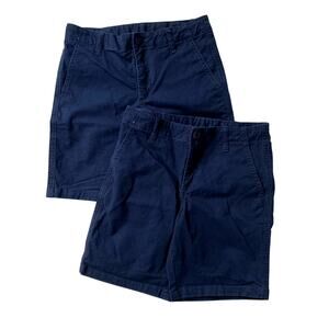 Gap Kids Flat Front Uniform Short Bundle - Navy Blue - 10